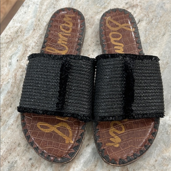 Sam Edelman Shoes - Sam Edelman Slides Sandals Black Rubber Sole size 8.5